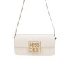 DIOR MISS DIOR FLAP BAG PATENT CALFSKIN WHITE 22CM