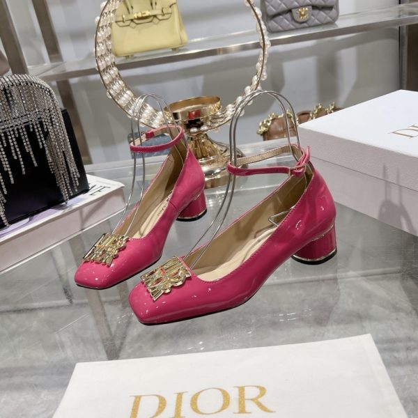 DIOR MISS DIOR GRAFFITI PUMP PATENT CALFSKIN FUCHSIA KCV262VNI S65P