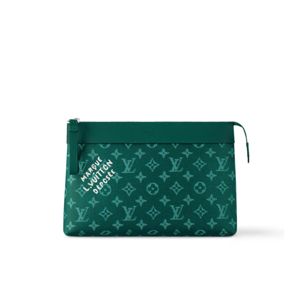 LOUIS VUITTON POCHETTE VOYAGE SOUPLE GREEN 21CM M12665