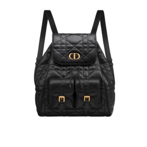 DIOR CARO LAMBSKIN BACKPACK BLACK 25CM