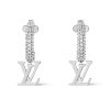 LOUIS VUITTON LV ICONIC EARRINGS SILVER M02276