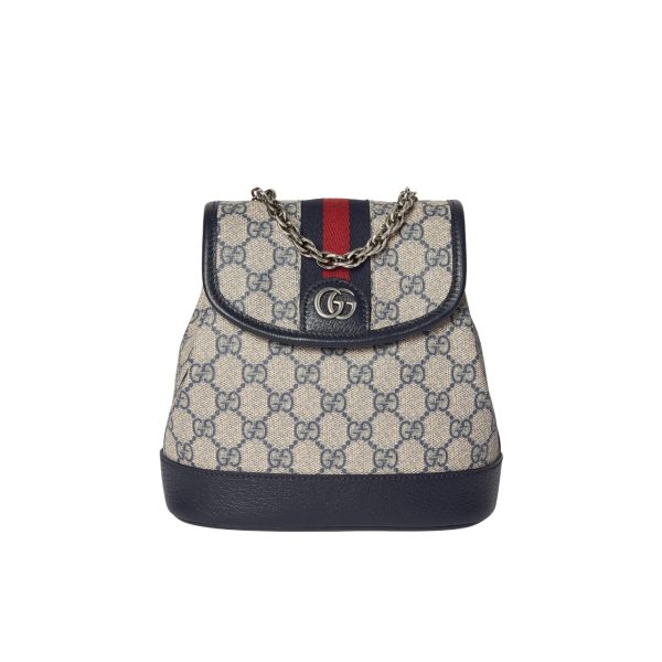 GUCCI OPHIDIA GG MINI BACKPACK BEIGE BLUE 20.5CM