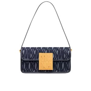 DIOR MISS DIOR FLAP BAG ALLOVER BLUE DENIM 22CM M2610UDXRM49E