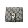 GUCCI OPHIDIA SHORT WALLET CANVAS GREY 11CM