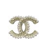 CHANEL CC BROOCH GOLD WITH STONES ATTACHED AND PEARLS