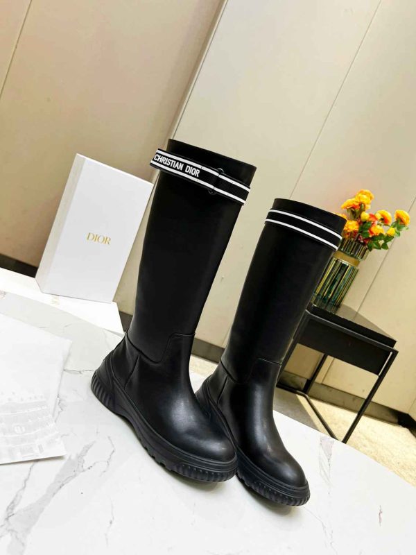 DIOR D RACER BOOT CALFSKIN BLACK KDI781VEA S17X