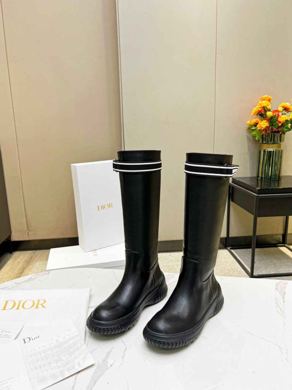 DIOR D RACER BOOT CALFSKIN BLACK KDI781VEA S17X