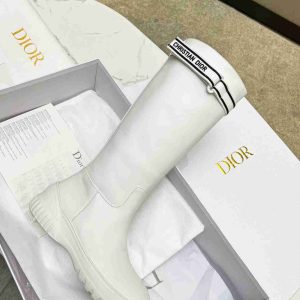 DIOR D RACER BOOT CALFSKIN WHITE