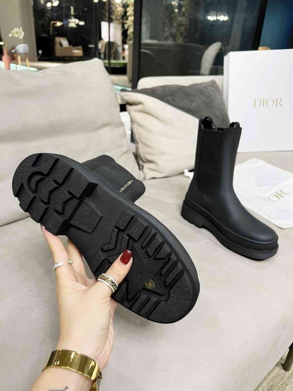 DIOR TRIAL ANKLE BOOTS LEATHER BLACK