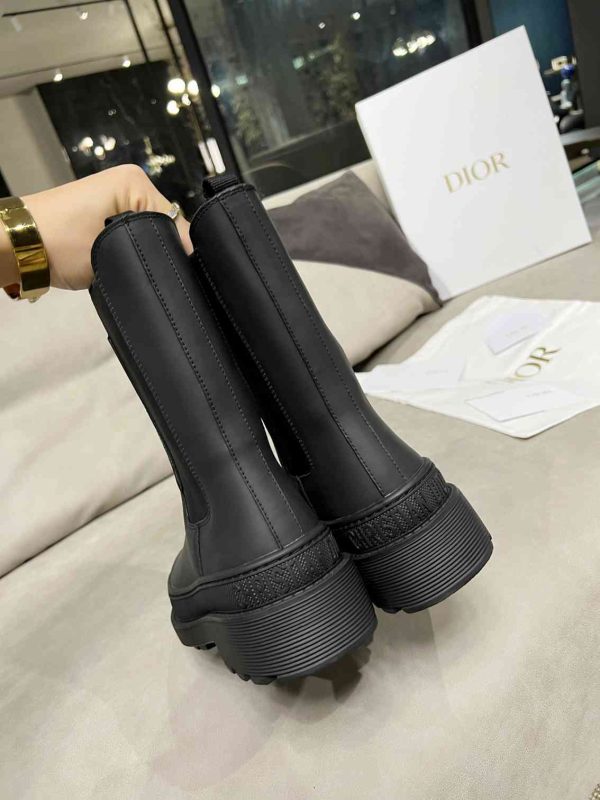 DIOR TRIAL ANKLE BOOTS LEATHER BLACK