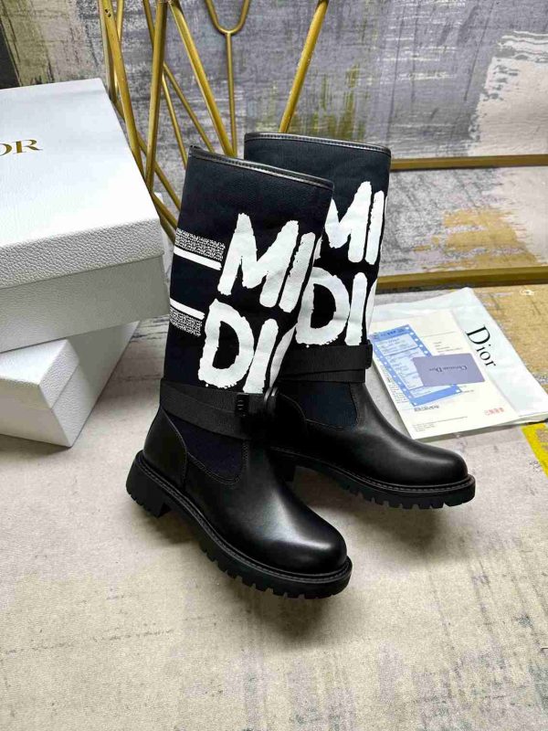 DIOR D MAJOR BOOT WITH MISS DIOR PRINT BLACK KDI929CMV S17X