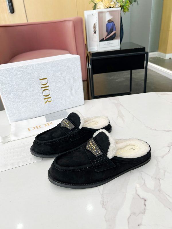 DIOR BOY MULE SUEDE GOATSKIN BLACK KDB922SKU S900