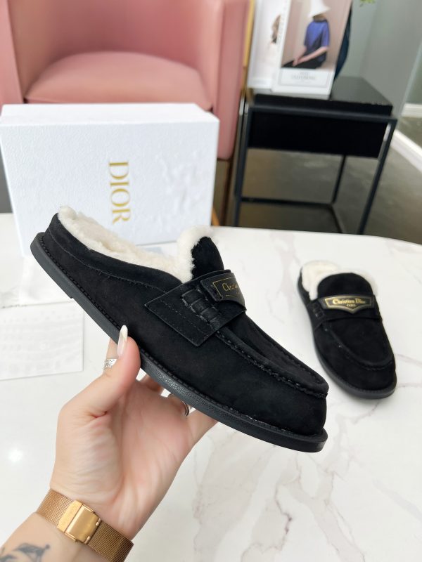 DIOR BOY MULE SUEDE GOATSKIN BLACK KDB922SKU S900