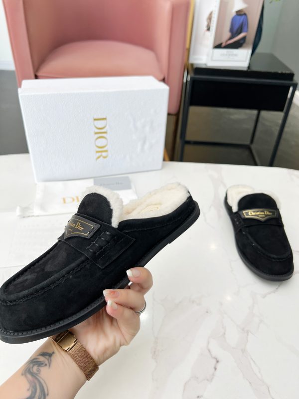 DIOR BOY MULE SUEDE GOATSKIN BLACK KDB922SKU S900