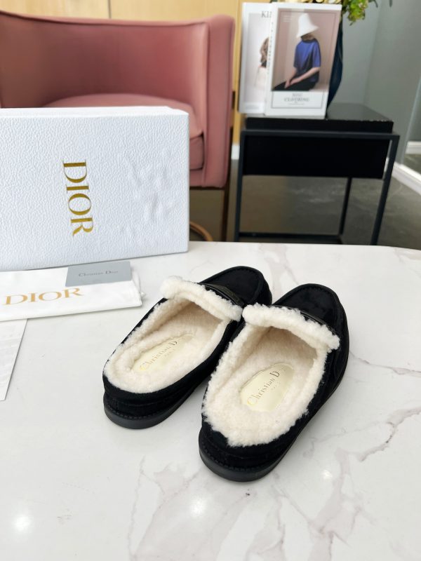 DIOR BOY MULE SUEDE GOATSKIN BLACK KDB922SKU S900