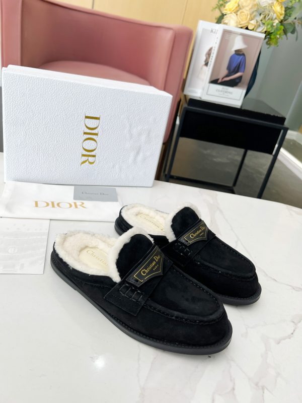 DIOR BOY MULE SUEDE GOATSKIN BLACK KDB922SKU S900