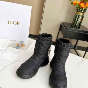 DIOR FROST ANKLE BOOT BLACK QUILTED NYLON BLACK