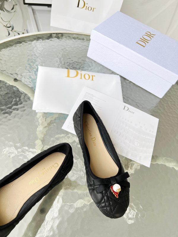 DIOR DIORAMOUR BALLET FLAT BLACK KDB918CQC S900