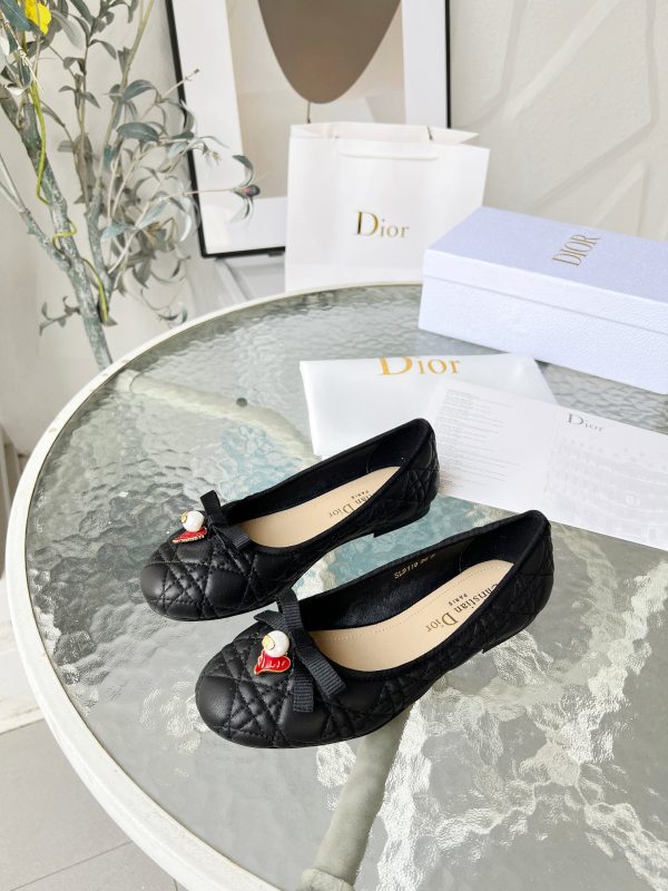 DIOR DIORAMOUR BALLET FLAT BLACK KDB918CQC S900