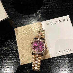 ROLEX DATEJUST DIAMOND IN GOLD WITH ICE PURPLE DIAMOND 31MM