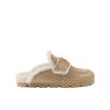 PRADA SUEDE AND SHEARLING SLIPPERS ECRU 1S711M X0O F0379 F ZG20