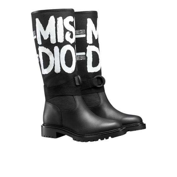 DIOR D MAJOR BOOT WITH MISS DIOR PRINT BLACK KDI929CMV S17X