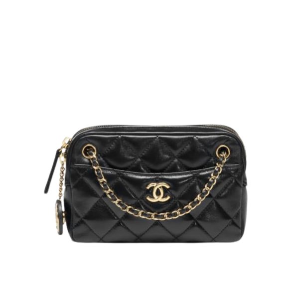 CHANEL MINI CAMERA CASE BLACK 18CM AS5190-B18306-94305