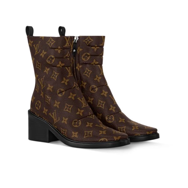 LOUIS VUITTON JAZZ BOOTS MONOGRAM EBENE BROWN 1ADBKP