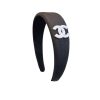 CHANEL CC LEATHER HEADBAND BLACK