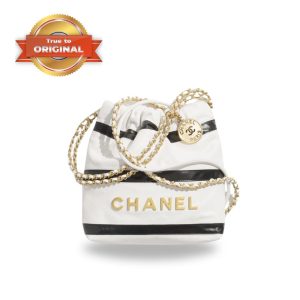 [Supper Vip] Chanel 22 Mini Bag White And Black For Women AS3980 B16652 NY081 – 7.8 Inches/20 Cm