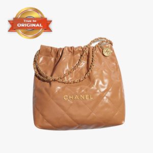 [Supper Vip] Chanel 22 Bag Camel For Women AS3261 B08037 NU907 – 16.4 Inches/42 Cm