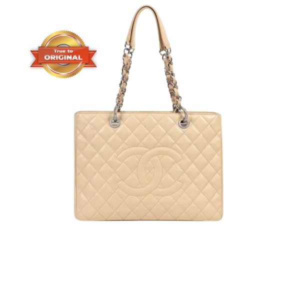 [Supper Vip] Chanel Classic Tote Bag Beige For Women 13.3in/34cm