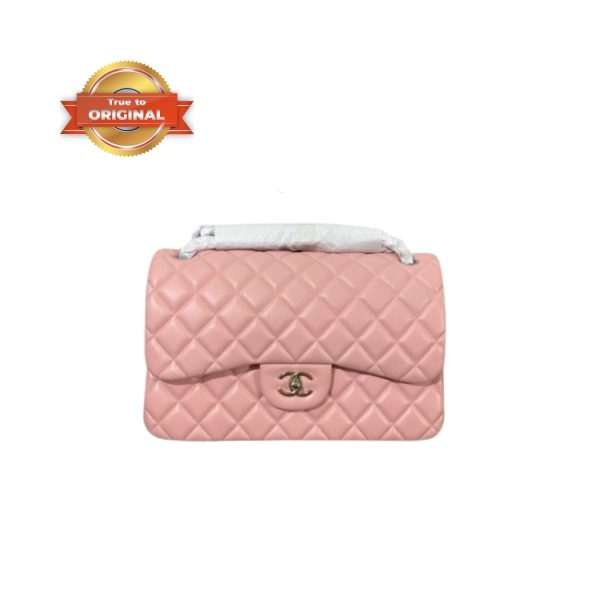 [Supper Vip] Chanel Large Classic Handbag Light Pink For Women 30cm/11.7in A58600 Y04059 NW780