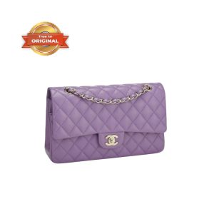 [Supper Vip] Chanel Timeless Small Caviar Violet For Women 25cm/10in