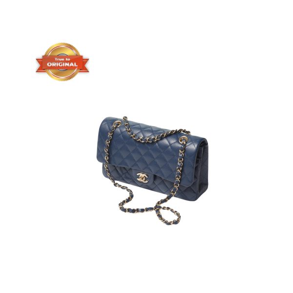 [Supper Vip] Chanel Classic 11.12 Handbag Dark Blue For Women A01112 B10583 NZG78