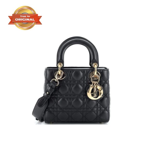 [Supper Vip] Christian Dior Small Lady Dior Bag Black For Women 8in/20cm