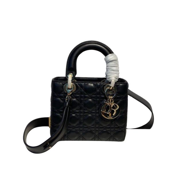 Christian Dior Small Lady Dior Bag Black For Women 8in/20cm – MassToneUS