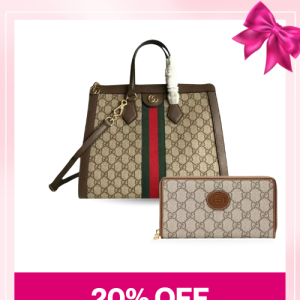 Love Set Gucci Ophidia: GG Medium Tote Bag + GG Zip Around Wallet – MassToneUS