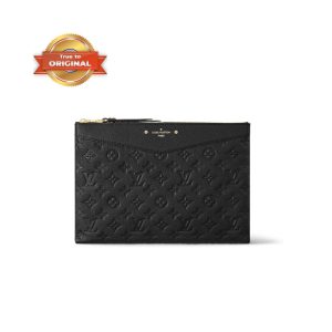 [Supper Vip] Louis Vuitton Daily Pouch Wallet Black For Women 11.6in/29.5cm – M62937