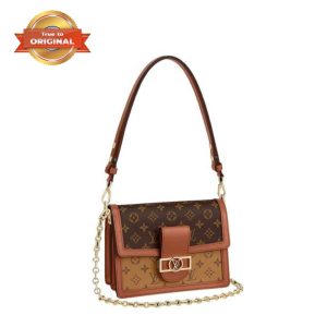 [Supper Vip] Louis Vuitton Dauphine MM Monogram Brown For Women 9.8/25cm LV M45958