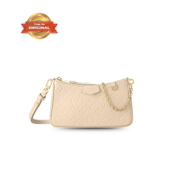 [Supper Vip] Louis Vuitton Easy Pouch On Strap Monogram Empreinte Crème White For Women‎ 7.5in/19cm LV M81066