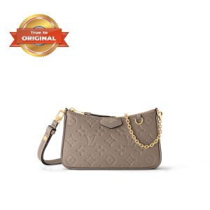 [Supper Vip] Louis Vuitton Easy Pouch On Strap Monogram Empreinte Crème Grey For Women‎ 7.5in/19cm