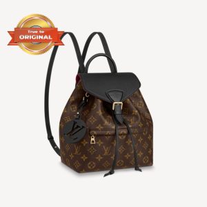 [Supper Vip] Louis Vuitton Montsouris BB Backpack Black For Women 13IN/ 33cm M45515