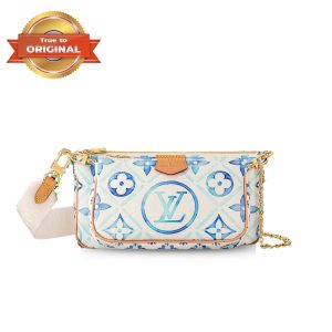 [Supper Vip] Louis Vuitton Multi Pochette Accessoires Bag Blue For Women 9.4in/24cm M25374