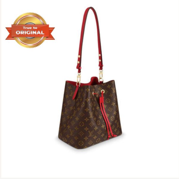 [Supper Vip] Louis Vuitton NeoNoe MM Bucket Bag Brown For Women 10.2in/26cm LV N40214