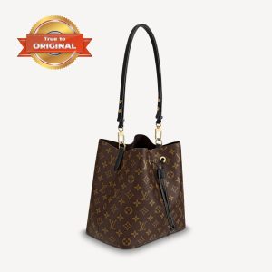 [Supper Vip] Louis Vuitton NeoNoe MM Bucket Bag Brown For Women 10.2in/26cm LV M44020