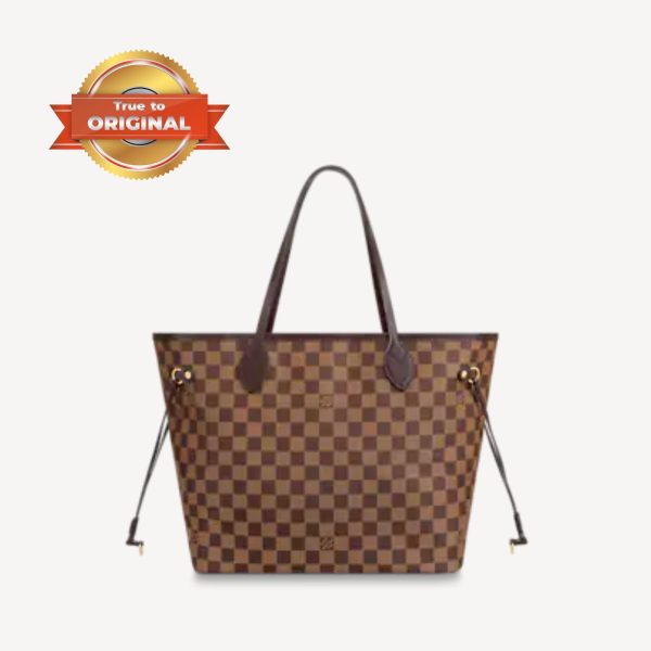 [Supper Vip] Louis Vuitton Neverfull MM Tote Bag Brown For Women‎ 12.5in/32cm LV