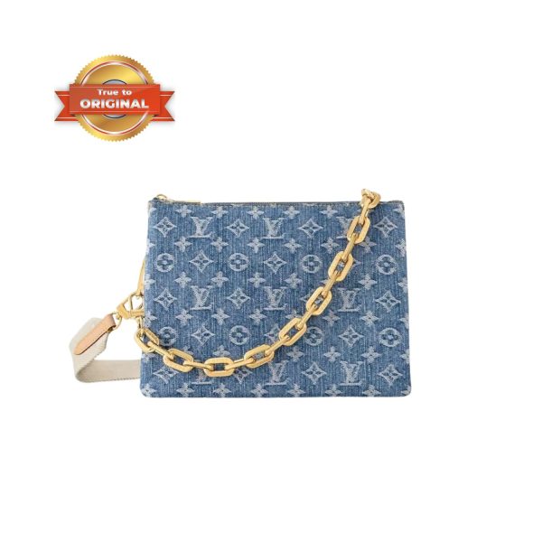 [Supper Vip] Louis Vuitton Coussin PM Blue Denim For Women M24564 – 10.2 Inches / 25.9 Cm