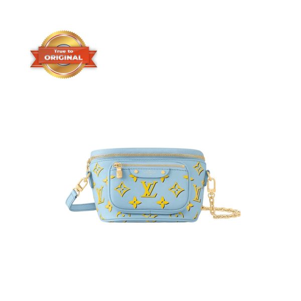 [Supper Vip] Louis Vuitton Mini Bumbag Blue Bag For Women 6.6 Inches/ 17 Cm M83694