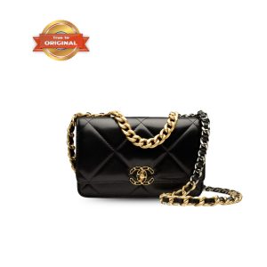 [Supper Vip] Chanel 19 Wallet On Chain Black For Women 19cm/7.5in AP3267 B04852 94305